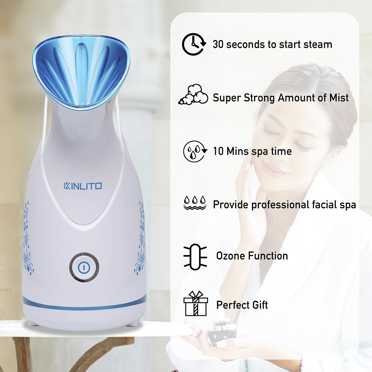 KINLITO portable steamer design suitable for home or travel