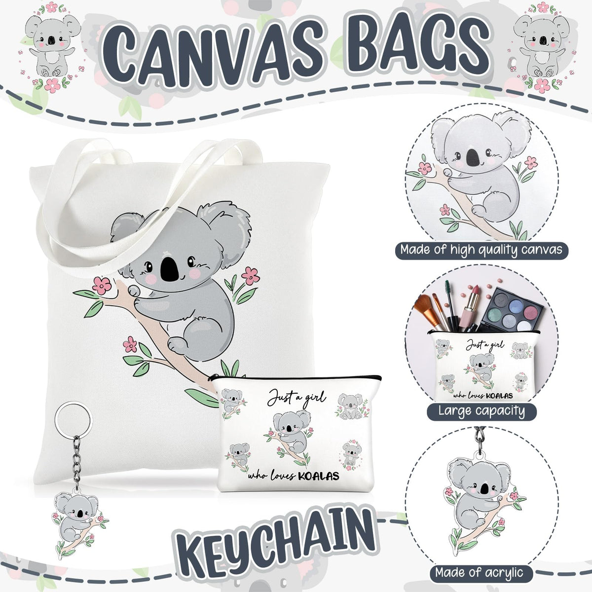 Kinlop acrylic koala keychain adds charming flair to bags