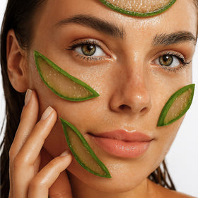 Kinpur Organic Under Eye Patches applied before makeup for smooth prep.
