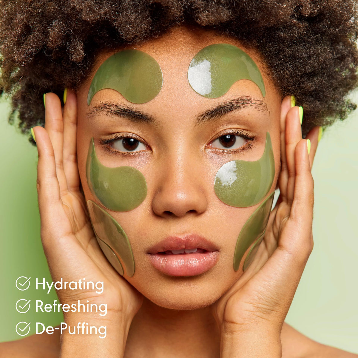 Kinpur Organic Under Eye Patches cooling application eases puffiness around the eyes.