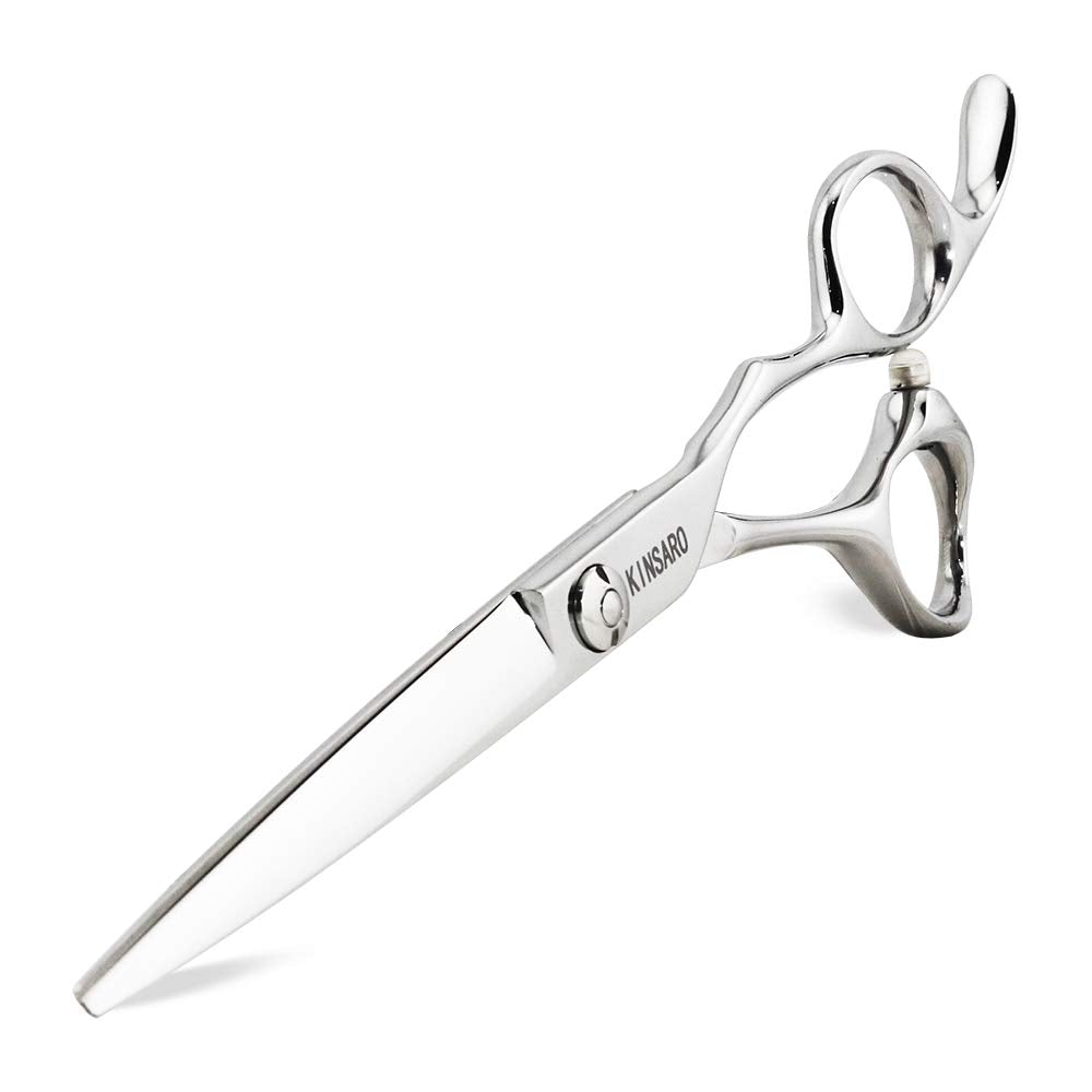 KINSARO 6in professional scissors blade closeup for precise, clean cuts.