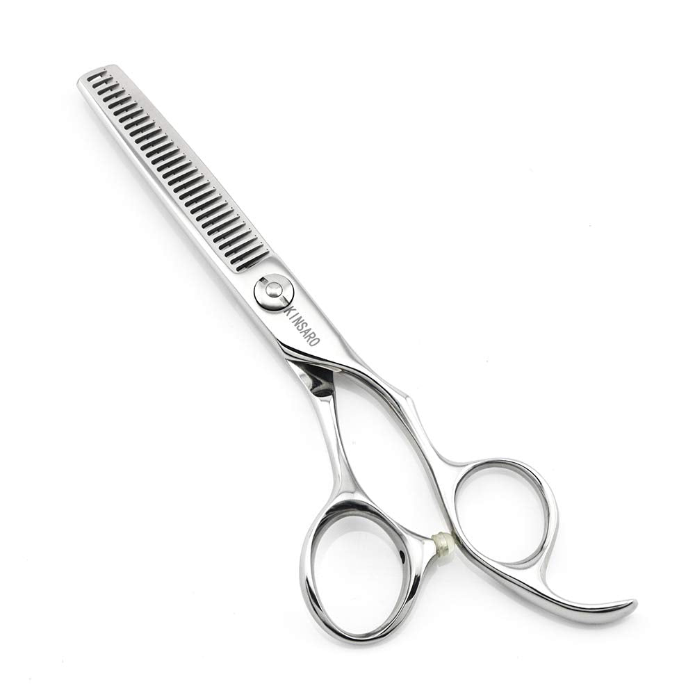 KINSARO barber thinning scissors 28 teeth for precise texture and balance.