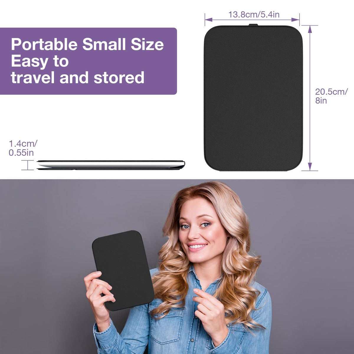 Kintion touch-dimming mirror lets quick color and brightness adjustments