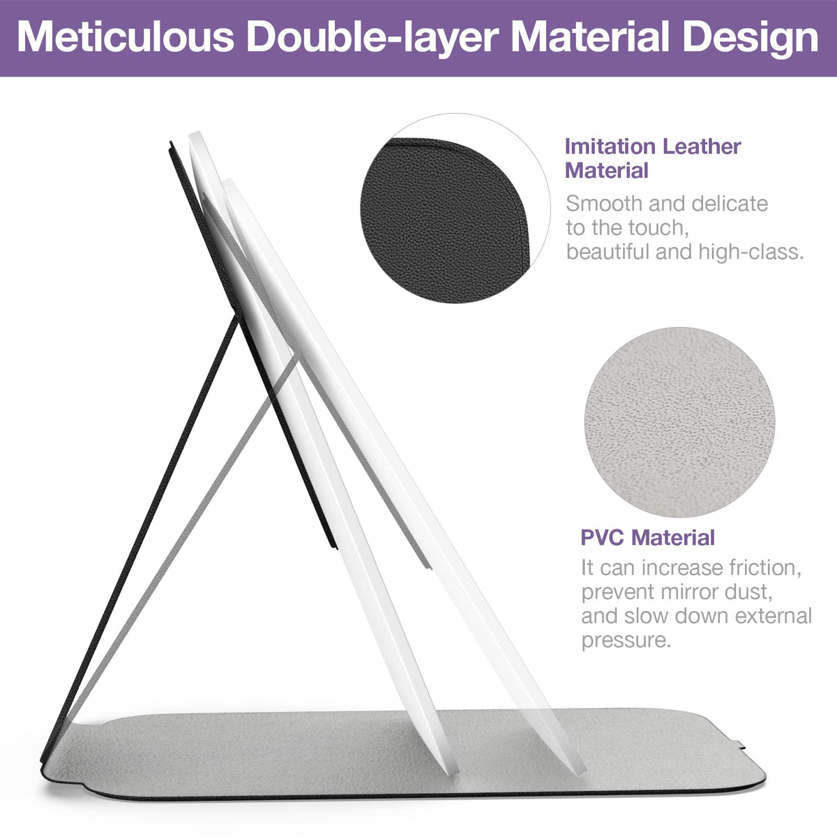 Kintion vanity mirror rotates 360 for flexible positioning during routines