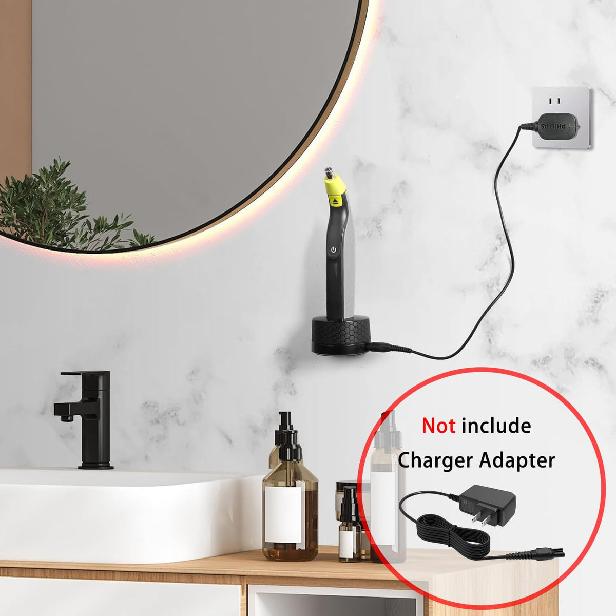 KIONCARE shaver stand with minimal design for modern bathrooms