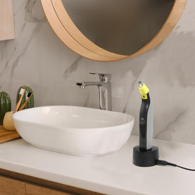 KIONCARE shaver stand mounted on wall for bathroom organization