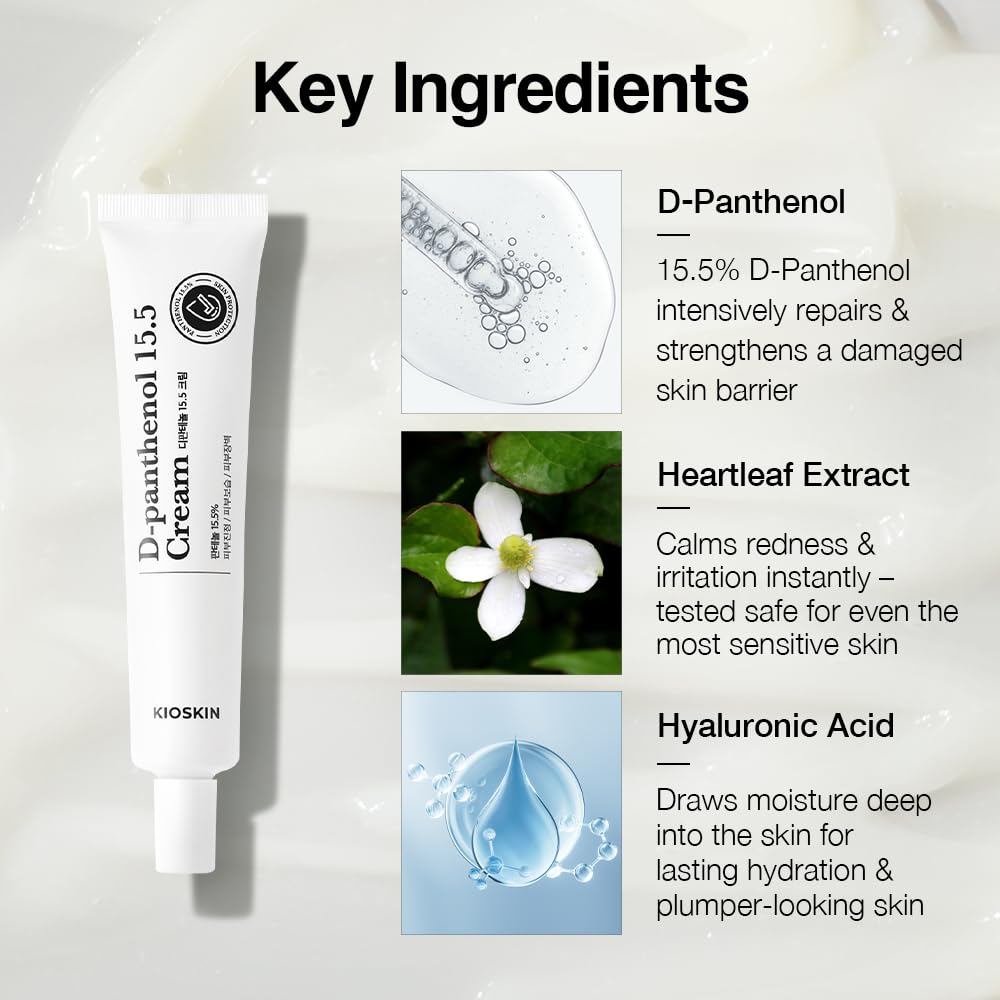 KIOSKIN 8-type Hyaluronic Acid for multi-layer hydration.