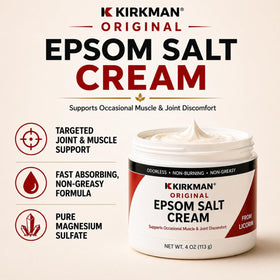 Application on arm demonstrates gentle topical cream delivering soothing magnesium benefits.