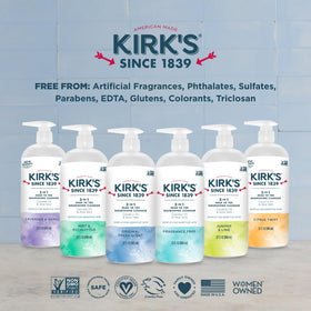 American-made, women-owned Kirk's brand with a long heritage.