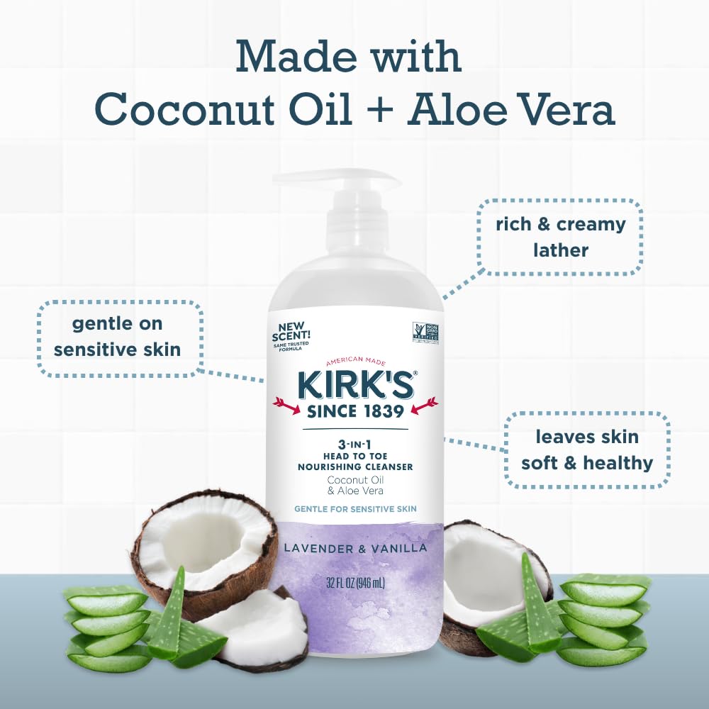 Kirks 3-in-1 cleanser in a family-use setting for shared daily cleansing