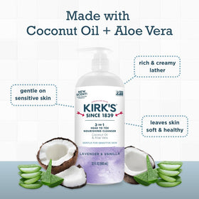 Kirks 3-in-1 cleanser in a family-use setting for shared daily cleansing