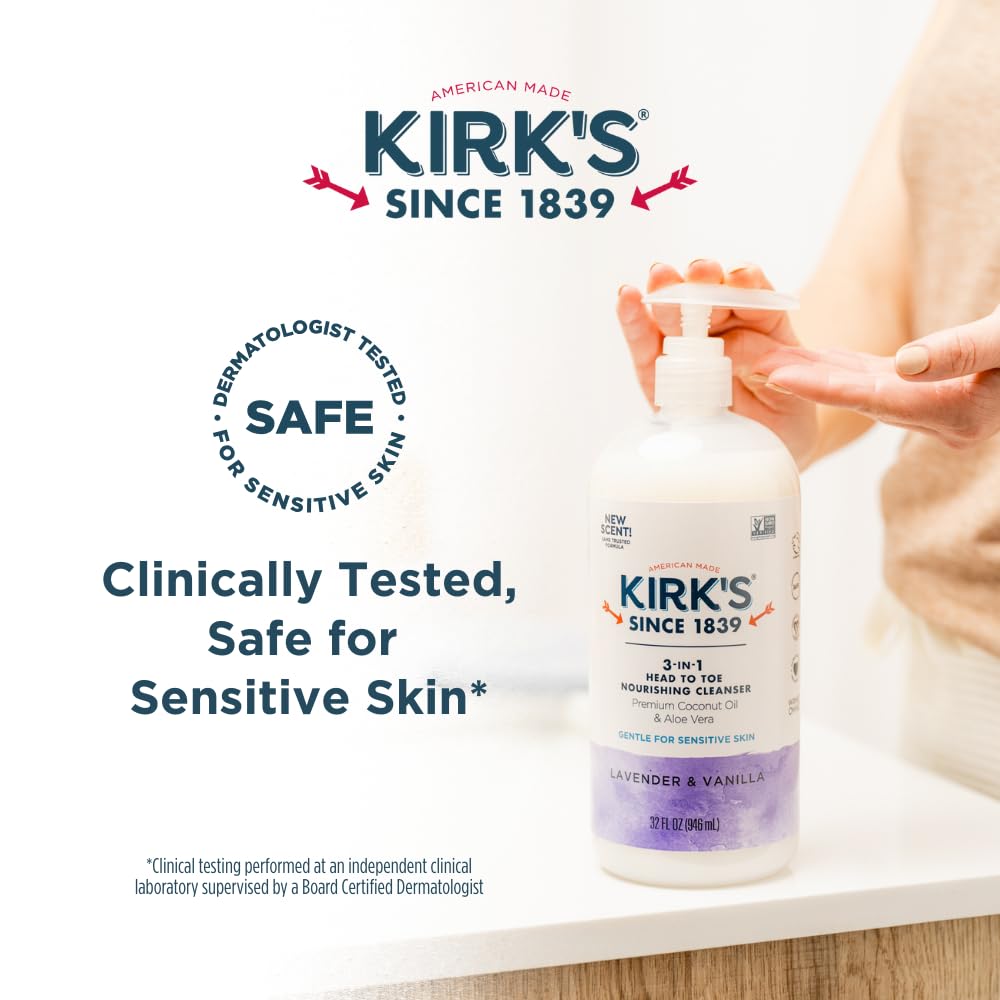 Kirks sulfate-free formula supports sensitive skin