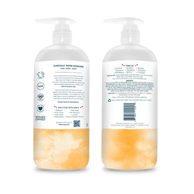 Kirks 3-in-1 rich foamy lather shows gentle cleansing.