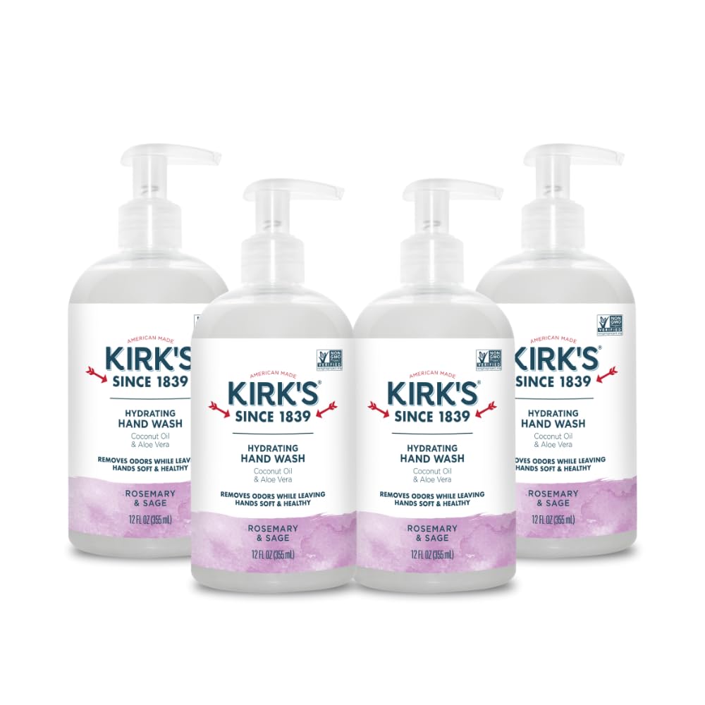 Kirks Hydrating Hand Wash bottle with pump for kitchen and bathroom use