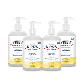 Kirk's Hydrating Hand Wash bottle with coconut oil for soft, nourished hands