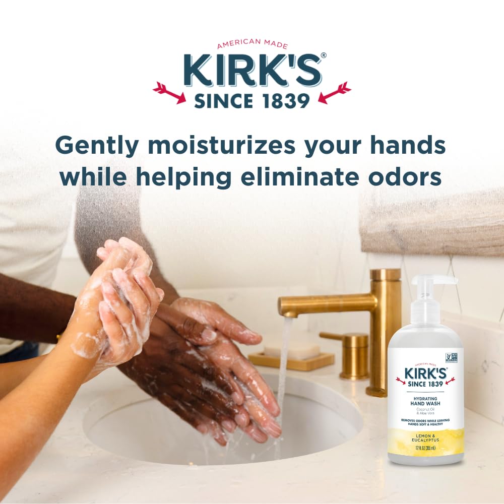 Kirk's Hydrating Hand Wash skin-friendly formula free from harsh additives