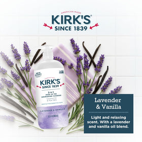 Kirks ingredients coconut oil and aloe vera highlight natural hydration