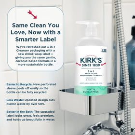 32 oz pump bottle from Kirk's two-pack packaging.