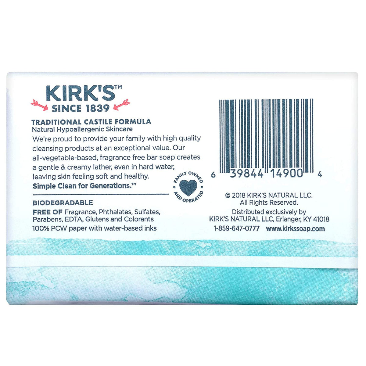 Kirks Natural Original Castile Soap bottle pour shows easy dispensing