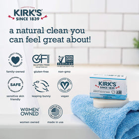 Kirks Natural Original Castile Soap ingredients close-up
