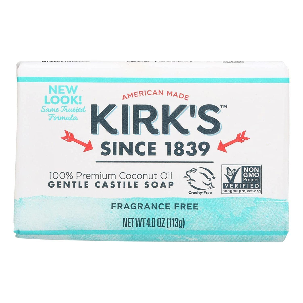Kirk's Original Coco Castile Soap fragrance-free pack of 24 bars for gentle cleansing.