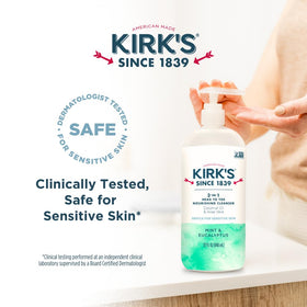Family-friendly Kirk's cleanser suitable for men, women, and children.