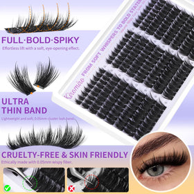 Kiromiro spiky manga style lashes create standout eye drama.