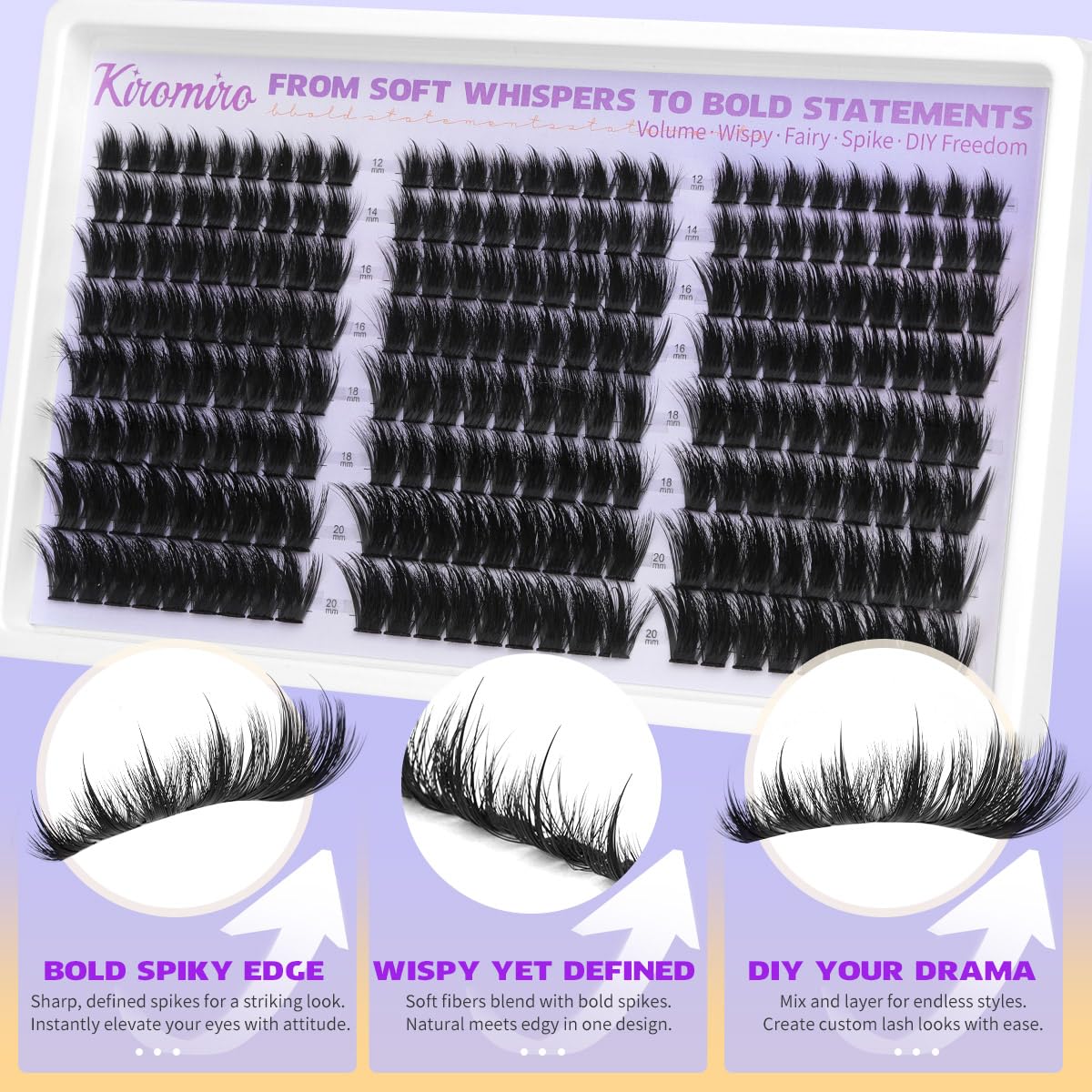 Kiromiro wispy fluffy finish adds soft texture and blended volume.