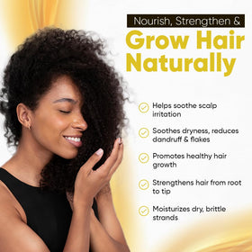 Kisii Jamaican Black Castor Oil on scalp delivering rich moisture
