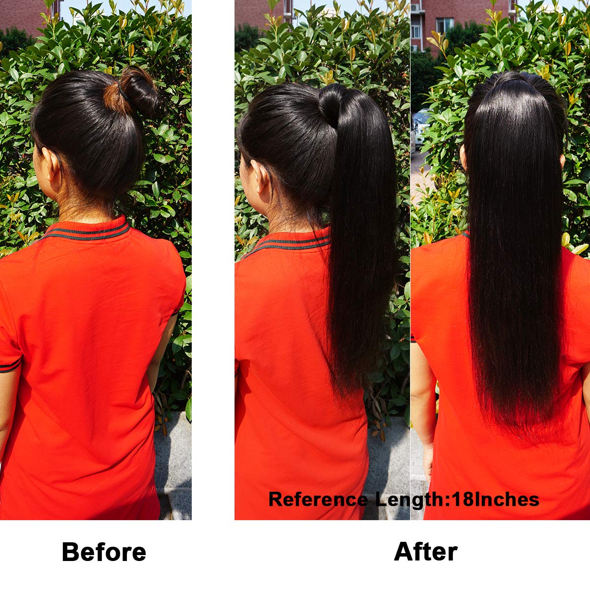 Kislemon natural color ponytail blends with many shades.