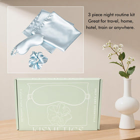 KISMETICS cruelty-free vegan silk packaging and care instructions