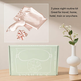 KISMETICS travel-ready sleep set in compact bag for on-the-go nights