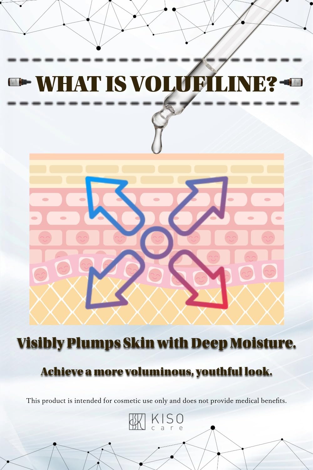 KisoCare Volufiline formula fragrance-free label for sensitive skin.