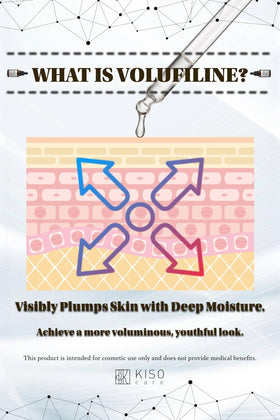 KisoCare Volufiline formula fragrance-free label for sensitive skin.