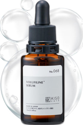 KisoCare Volufiline serum under-eye application for a plumper look.