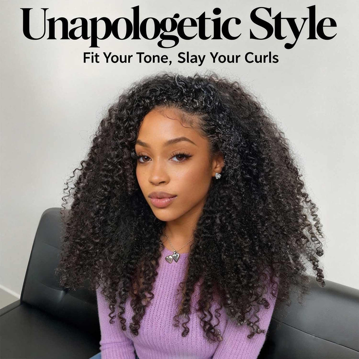 KISS HAIR kinky curly half wig ready for all-day wear