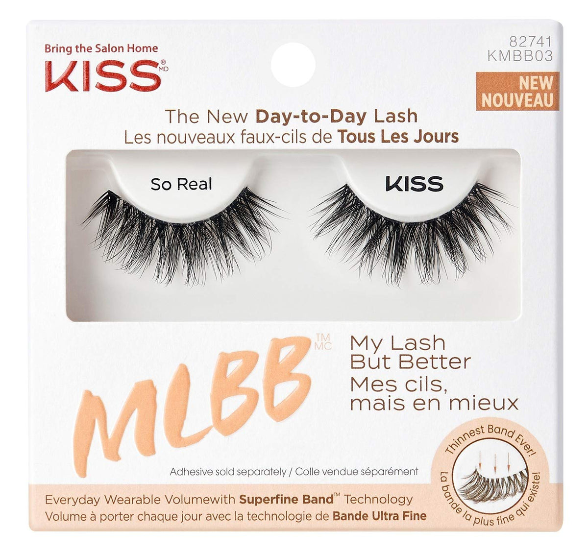 KISS My Lash So Real six-pack false lashes for everyday volume and natural look