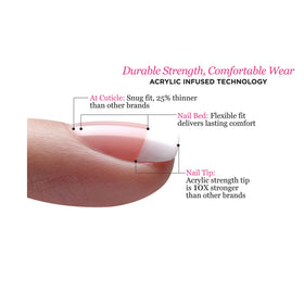 KISS Salon Acrylic French pack-two kit with sample nail art for inspiration.