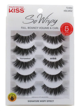 KISS So Wispy Pompadour Lashes pack 1: elegant flutter, full-volume look