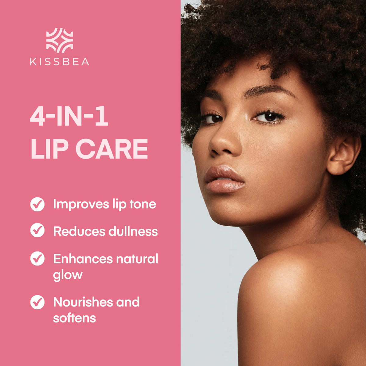 KissBea Lip Lightening texture appears lightweight and non-greasy.