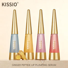 KISSIO branding beside the lip gloss bottle.