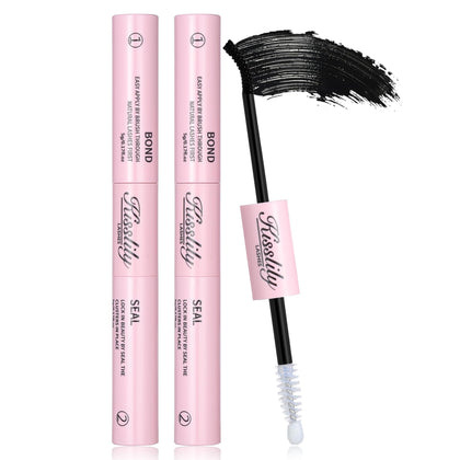Kisslily lash cluster glue bottle provides secure hold for all-day wear.