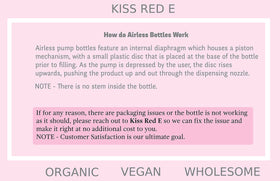 KissRedE eye cream closeup shows creamy texture ideal for delicate eye area.