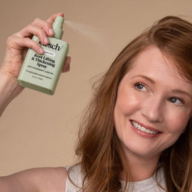 Kitsch Root Hair Volume Spray adds volume to fine hair without stiffness.