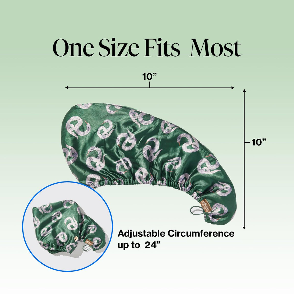 Kitsch Harry Potter Slytherin microfiber hair towel wrap folded for compact travel.