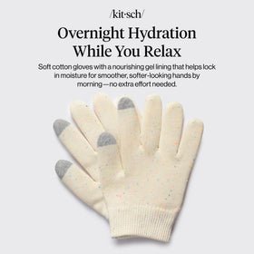Kitsch Moisturizing Gloves cotton exterior offers a soft, comfortable overnight wear.