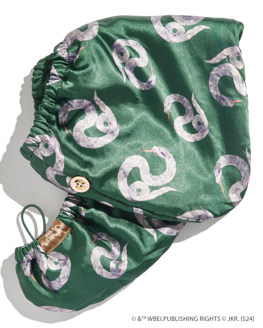 Kitsch Slytherin microfiber towel wrap supports all hair types.