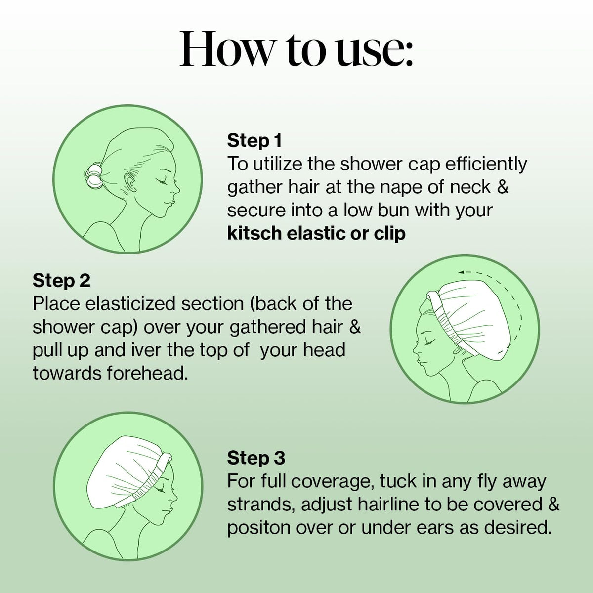 Kitsch Slytherin towel on hair demonstrates frizz reduction and gentle drying.