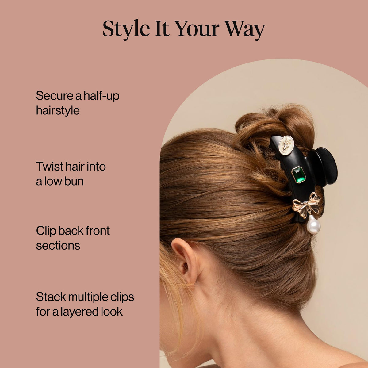 KitschPop clip for everyday wear remains comfortable and reliable all day.