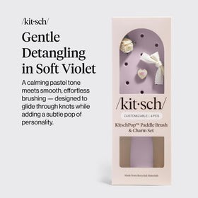KitschPop Paddle Brush detangling surface reduces pulling on tangled hair